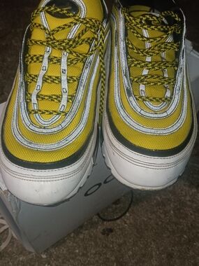 Nike Yellow and Black Athletic Shoe Interior